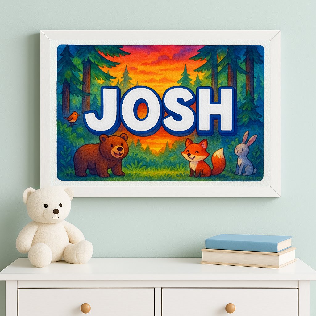 Personalized name art for Josh