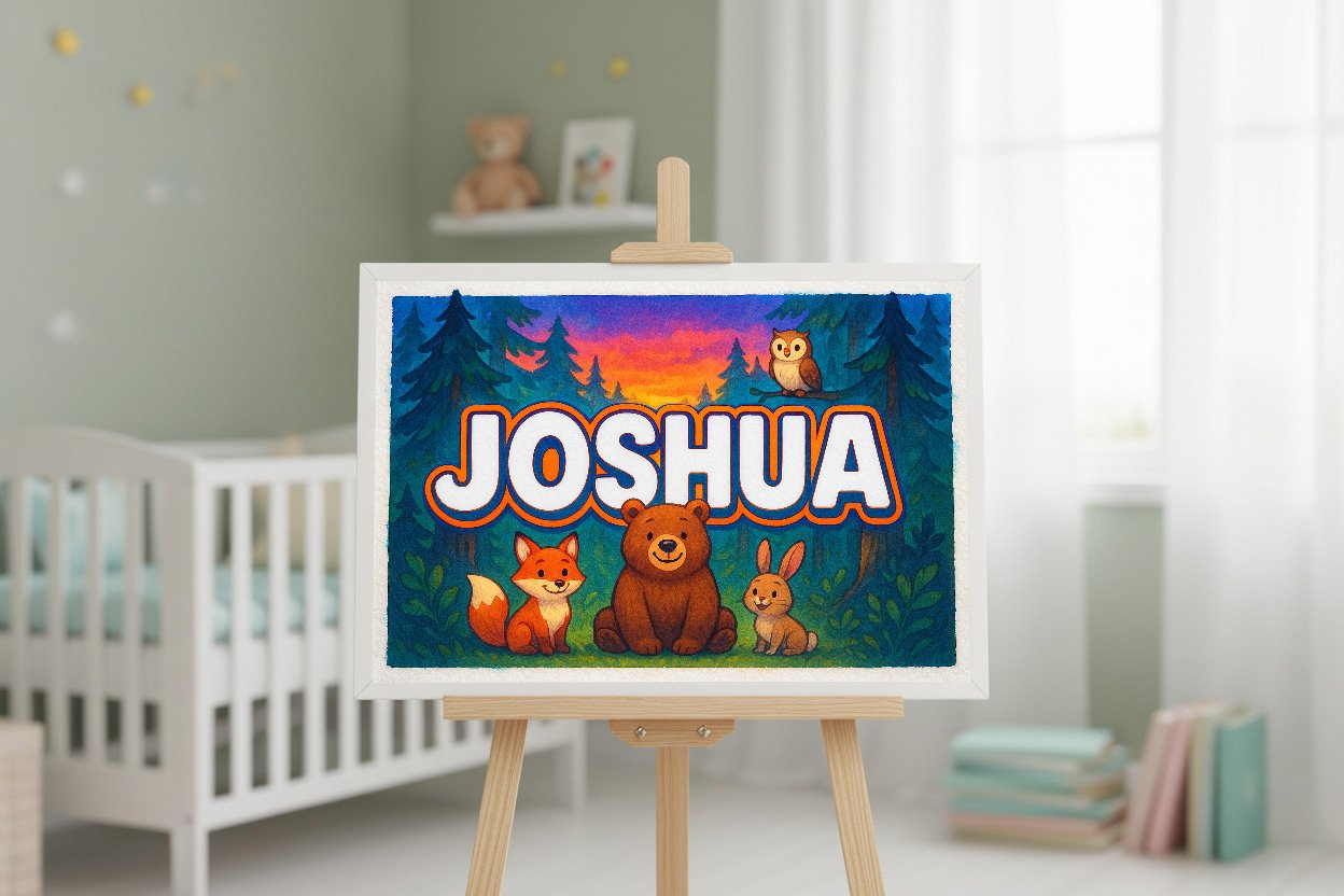 Personalized name art for Joshua