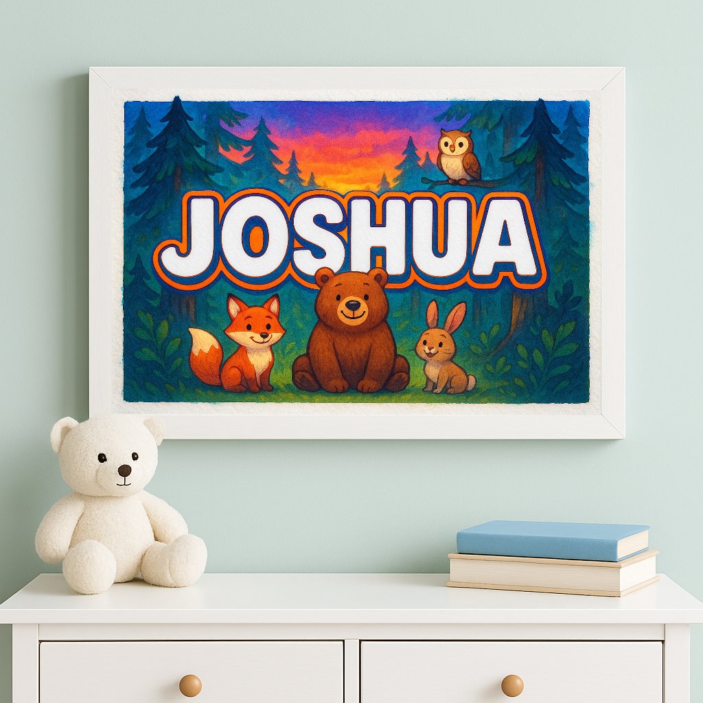 Personalized name art for Joshua