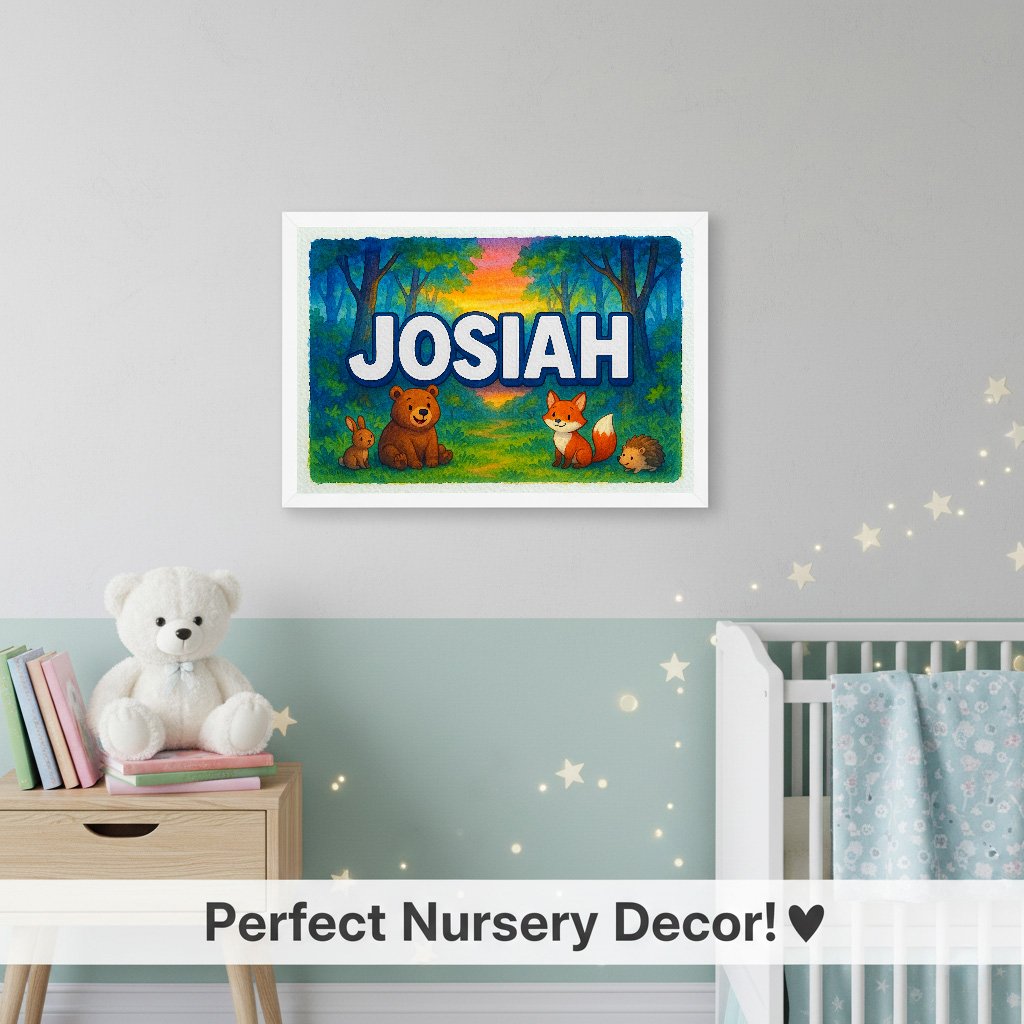 Personalized name art for Josiah