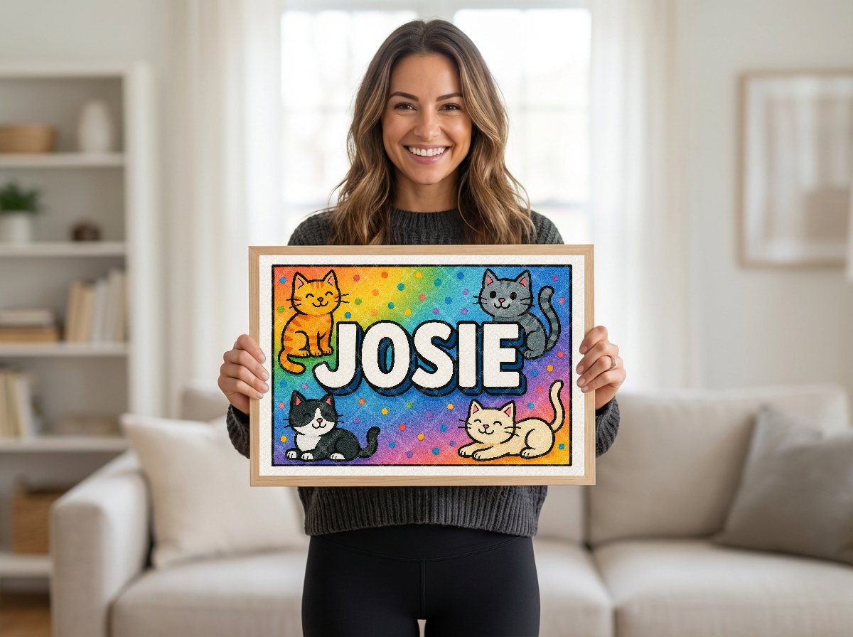 Personalized name art for Josie