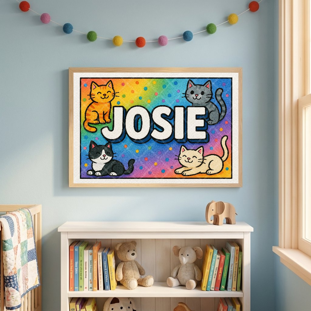 Personalized name art for Josie