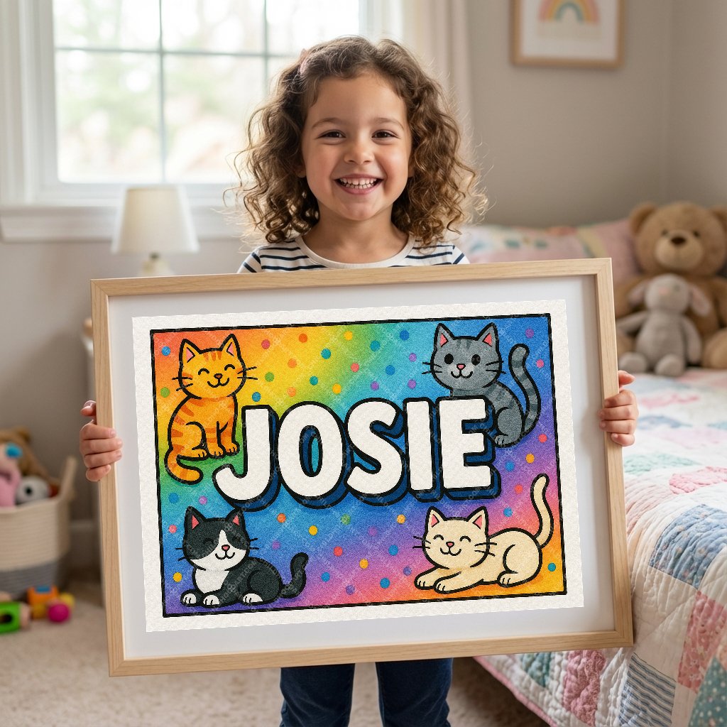 Personalized name art for Josie