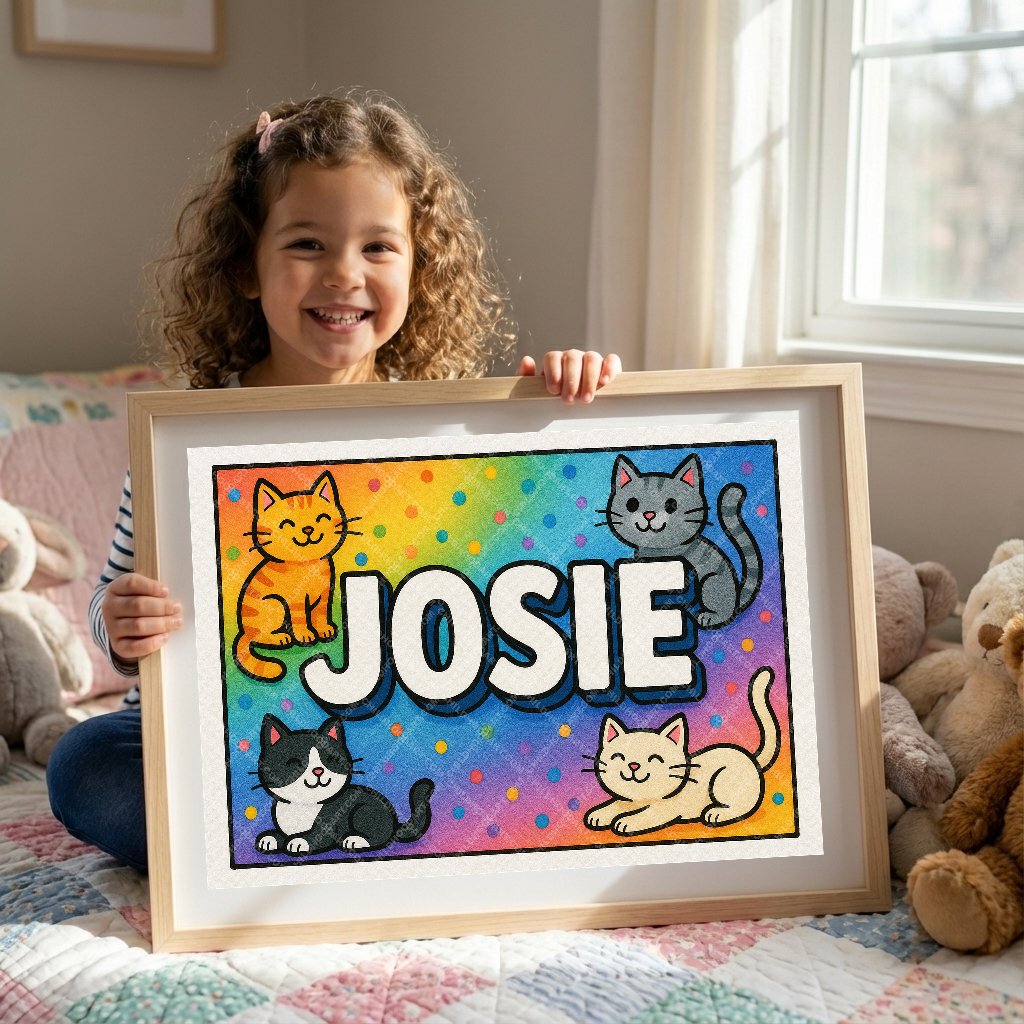 Personalized name art for Josie
