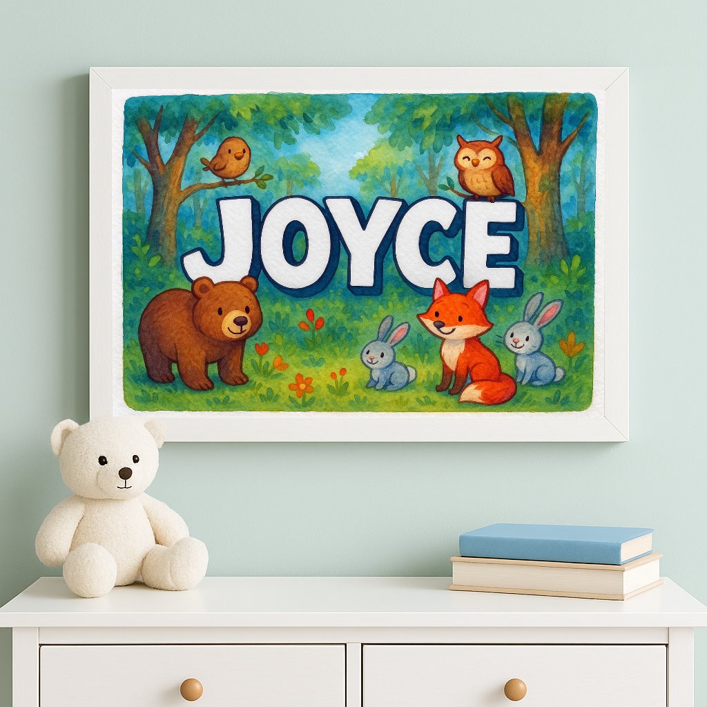 Personalized name art for Joyce