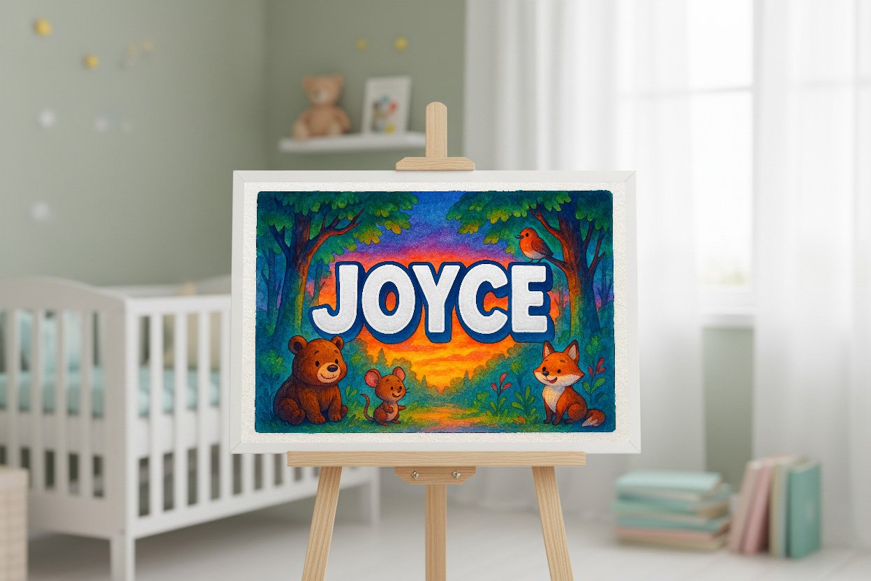 Personalized name art for Joyce