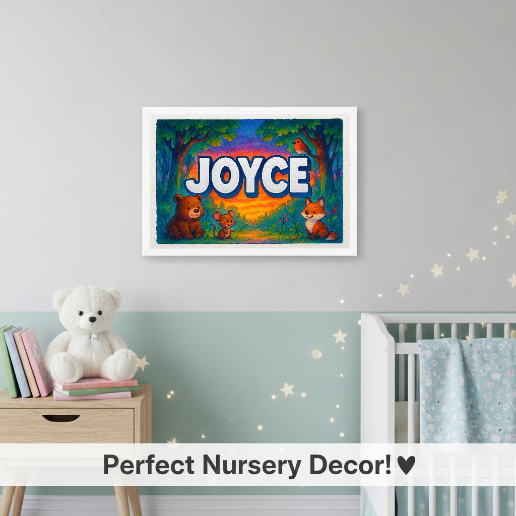 Personalized name art for Joyce