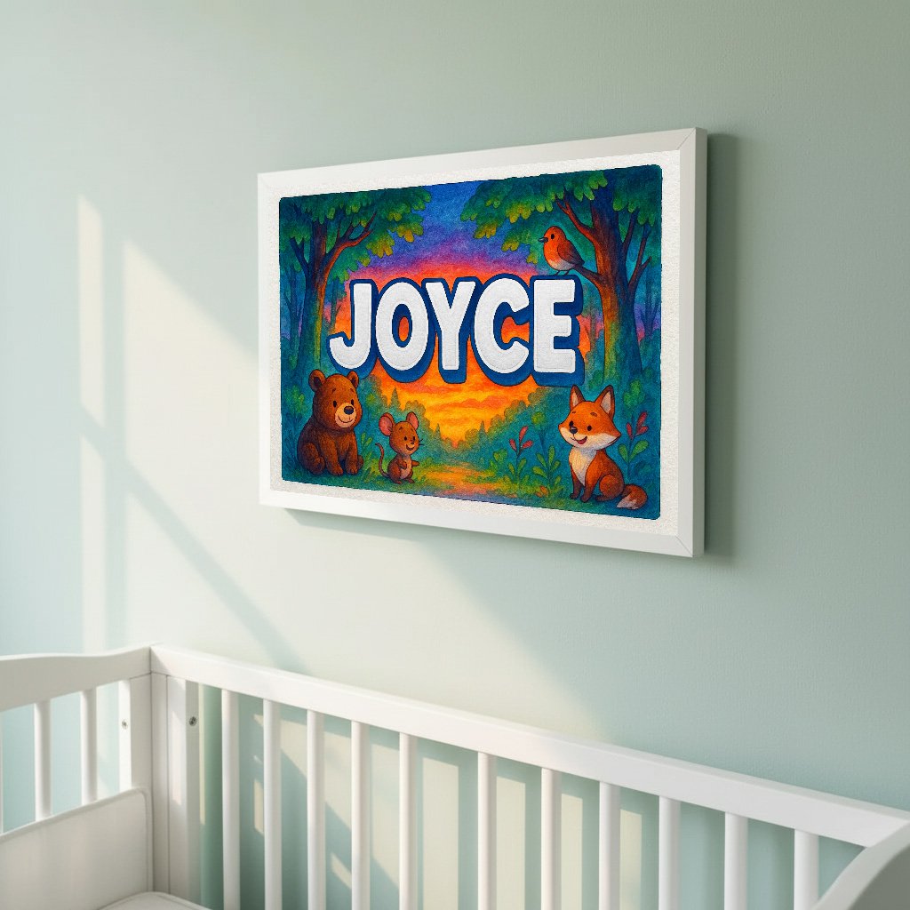 Personalized name art for Joyce