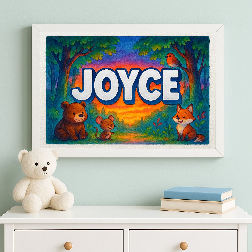 Personalized name art for Joyce