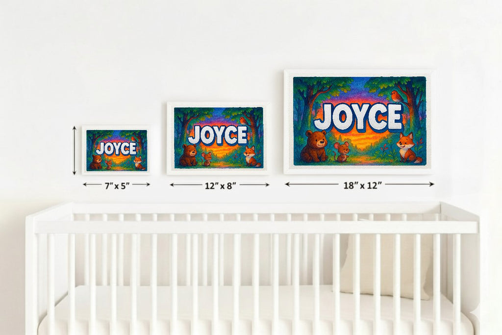 Personalized name art for Joyce