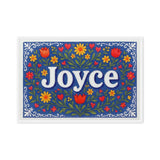Joyce Name Art - Floral Farmhouse personalized wall print for kids