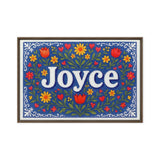 Joyce Name Art - Floral Farmhouse personalized wall print for kids