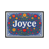Joyce Name Art - Floral Farmhouse personalized wall print for kids