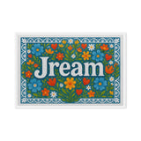 Jream Name Art - Floral Farmhouse personalized wall print for kids