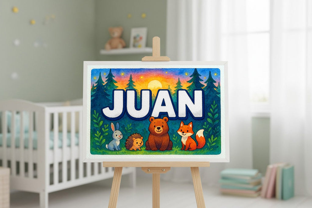 Personalized name art for Juan