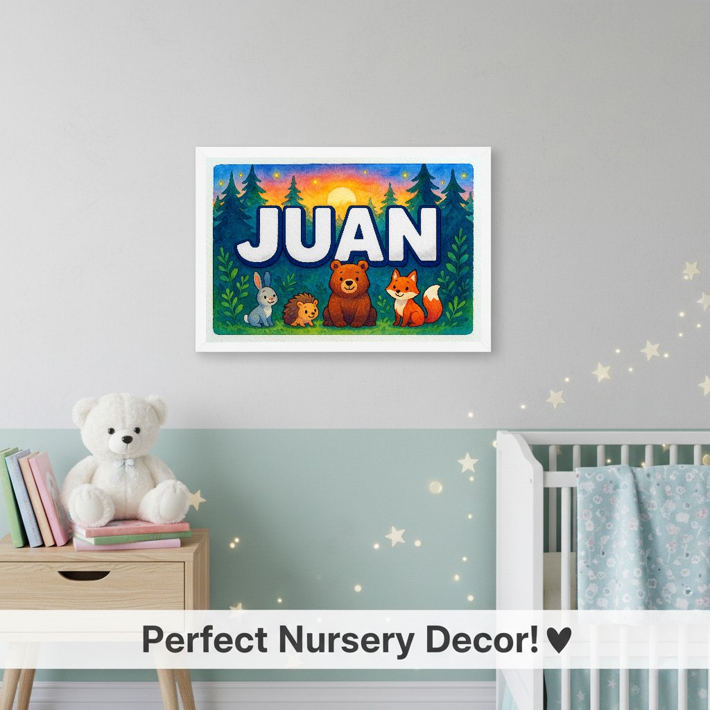 Personalized name art for Juan