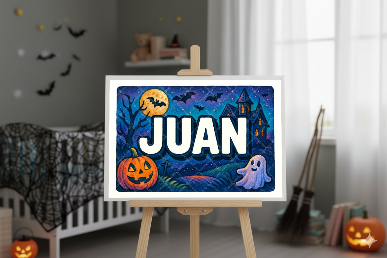 Personalized name art for Juan