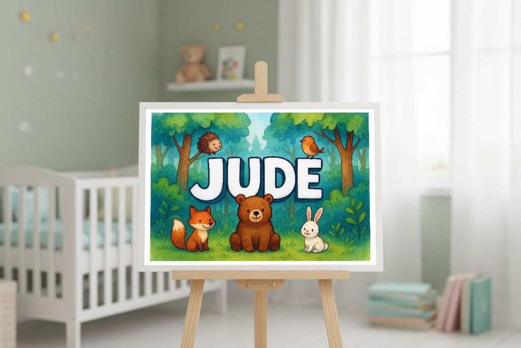 Personalized name art for Jude