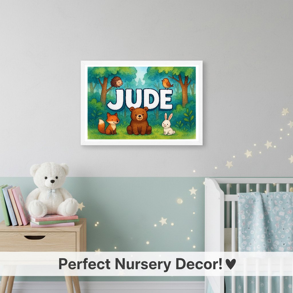 Personalized name art for Jude