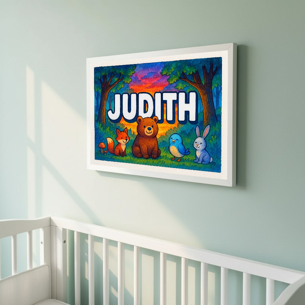 Personalized name art for Judith