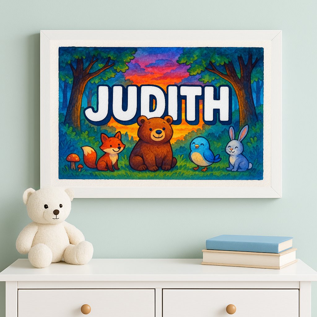 Personalized name art for Judith