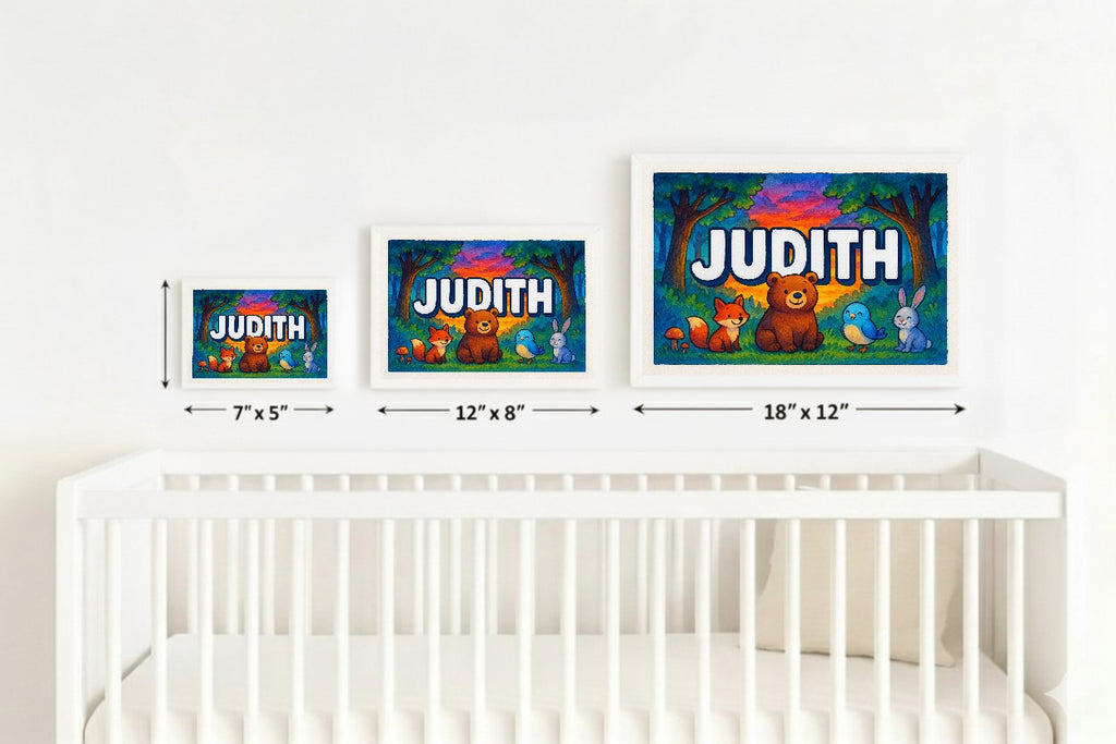 Personalized name art for Judith