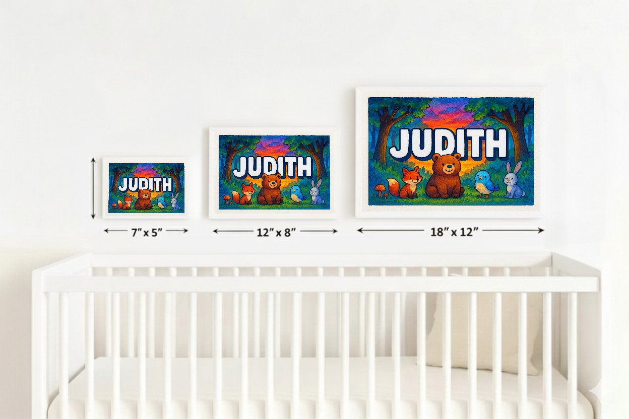 Personalized name art for Judith