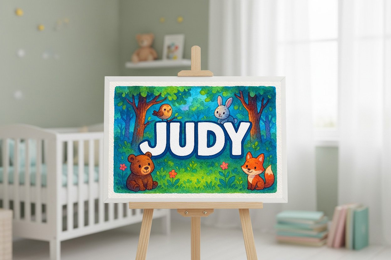 Personalized name art for Judy