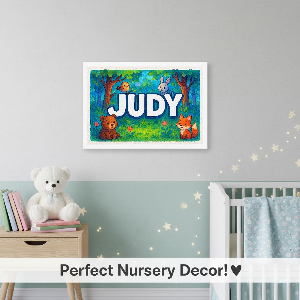 Personalized name art for Judy