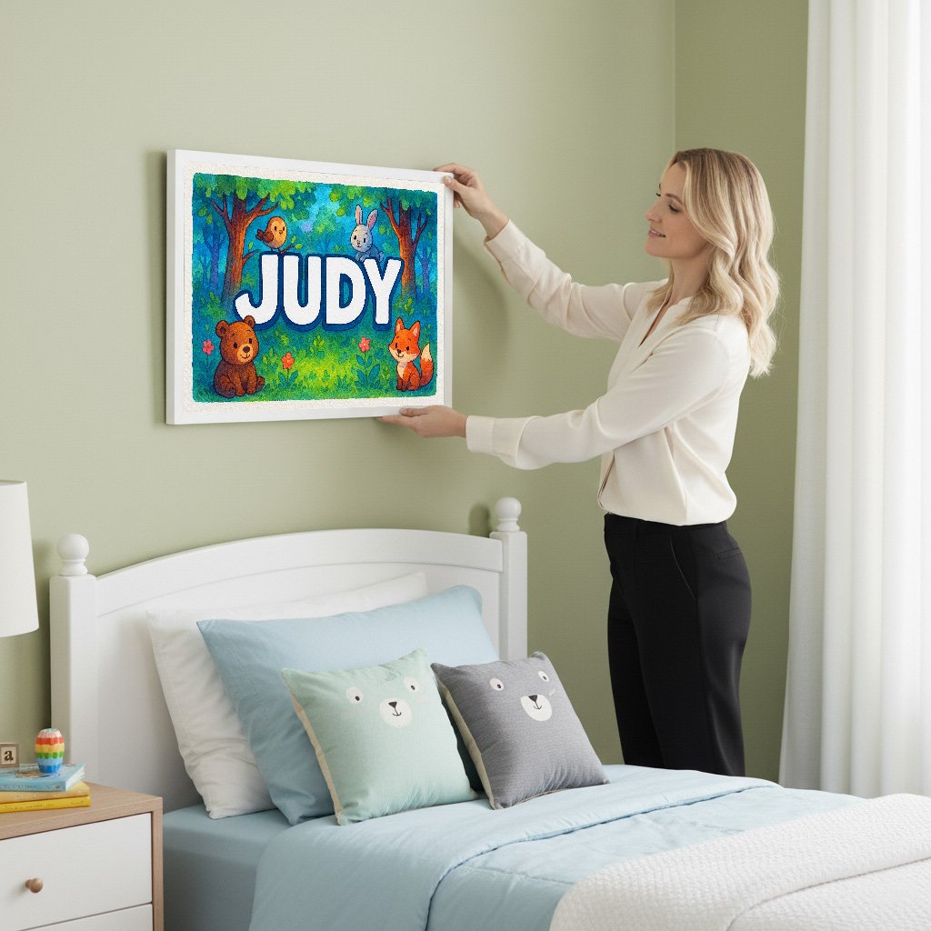 Personalized name art for Judy