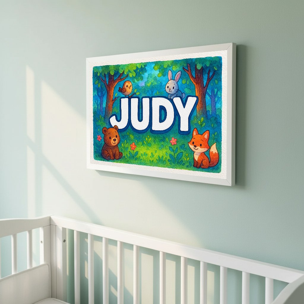 Personalized name art for Judy