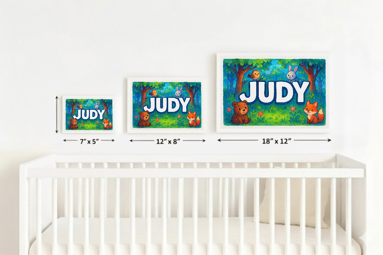 Personalized name art for Judy