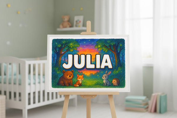 Julia’s Personalized Forest Friends Art