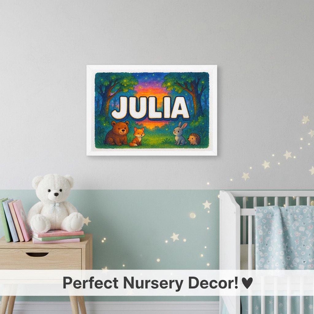 Personalized name art for Julia