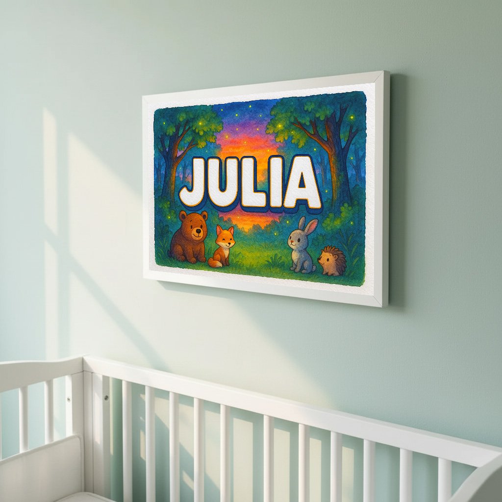 Personalized name art for Julia
