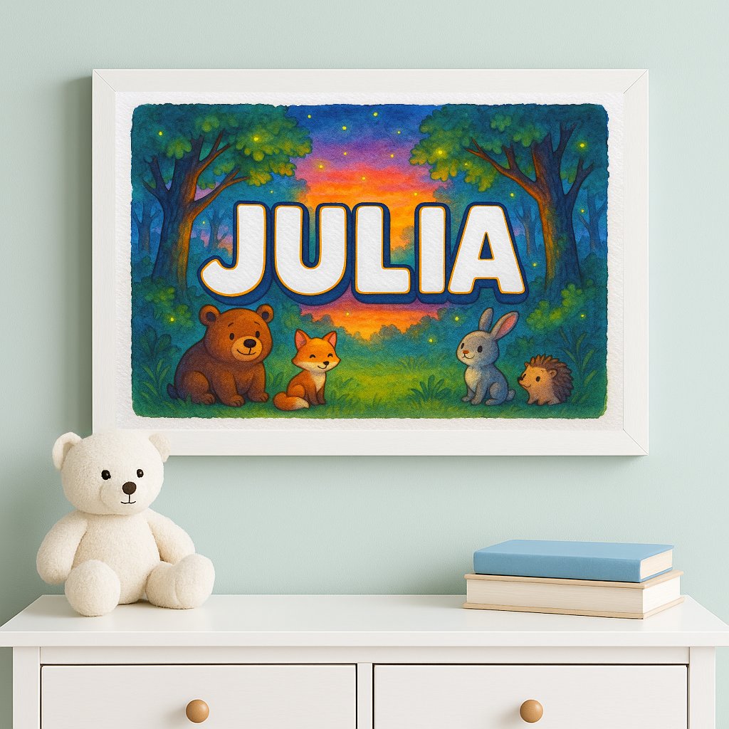 Personalized name art for Julia