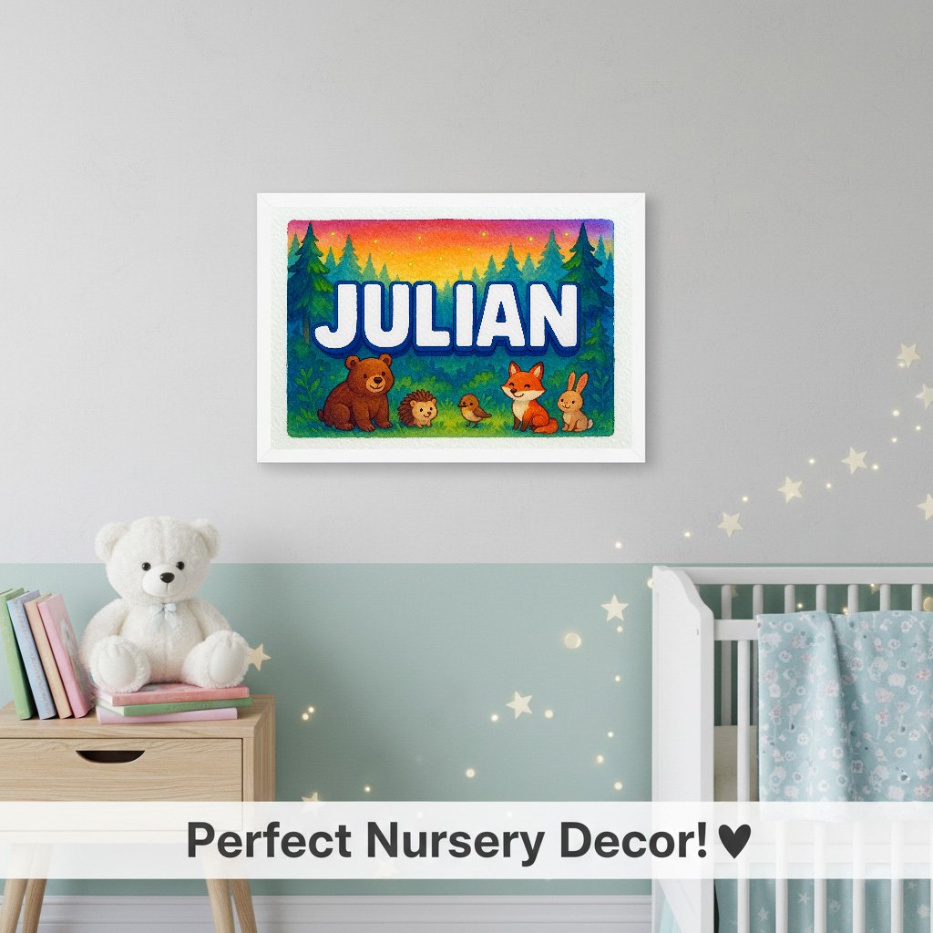 Personalized name art for Julian