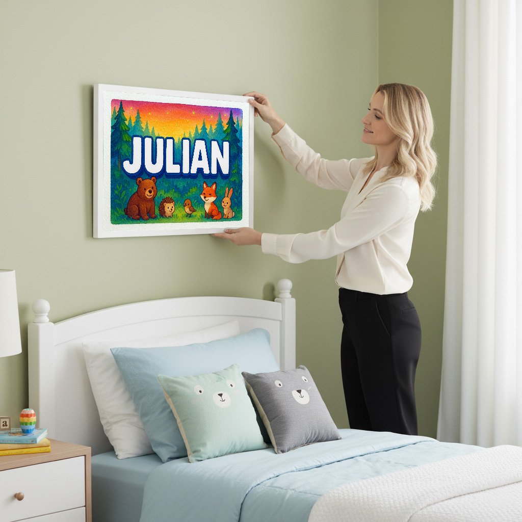 Personalized name art for Julian