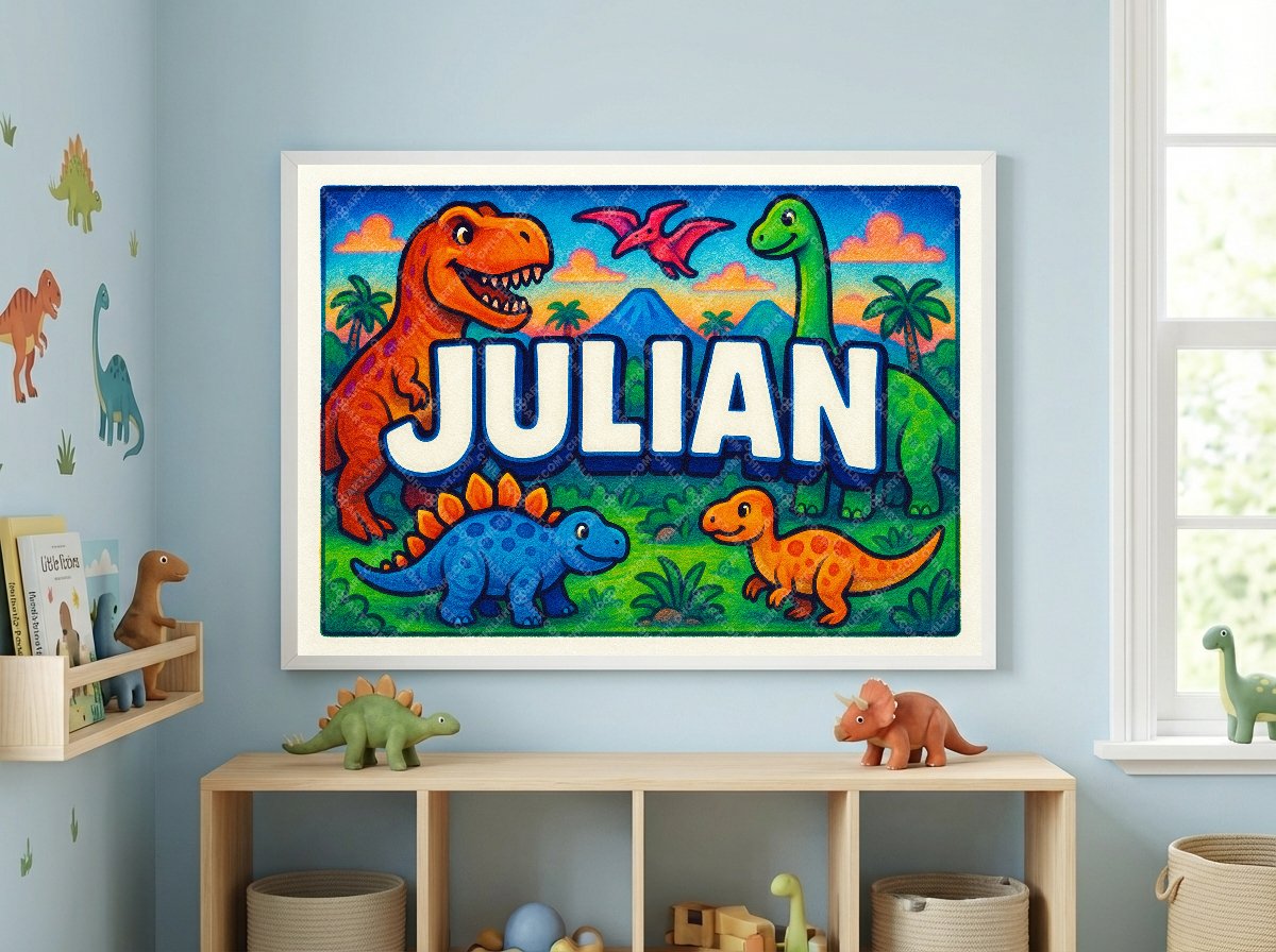 Personalized name art for Julian