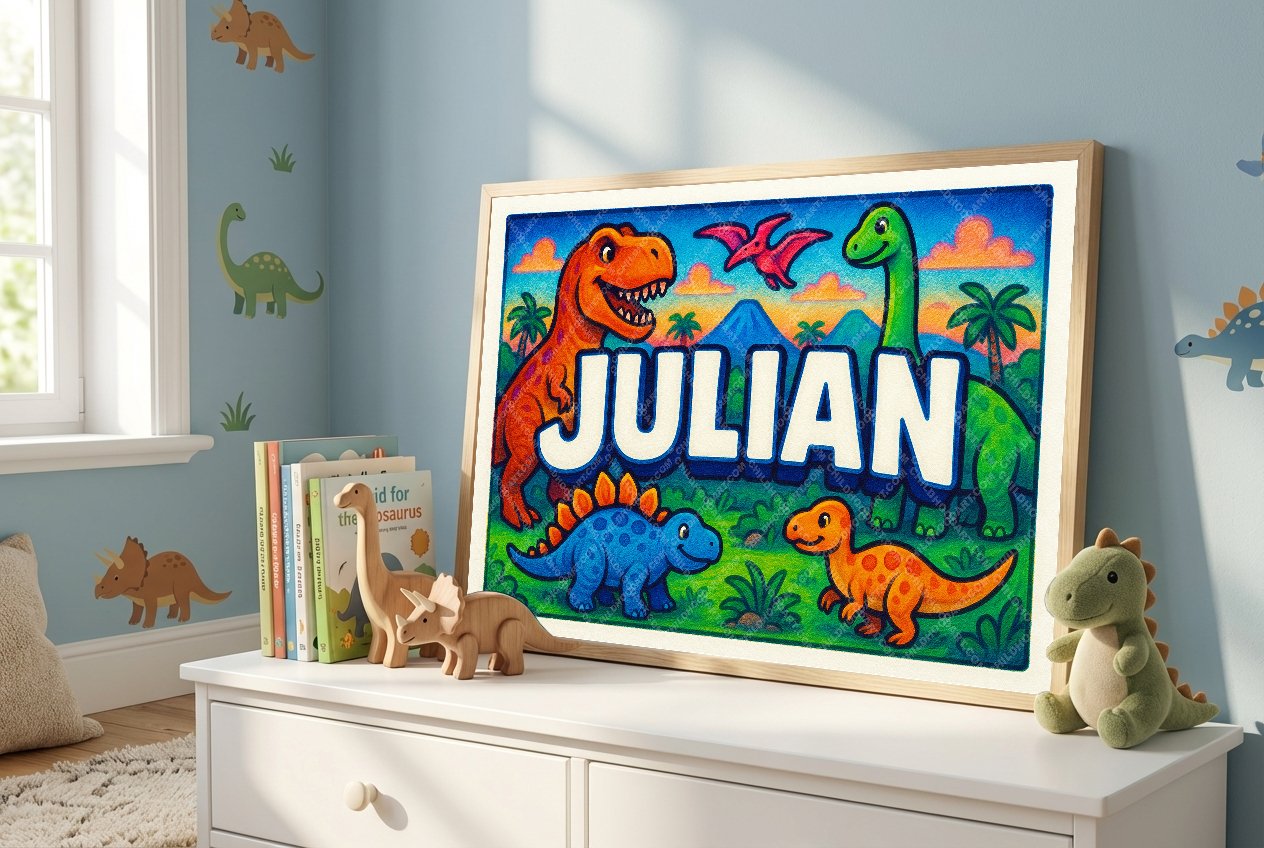 Personalized name art for Julian