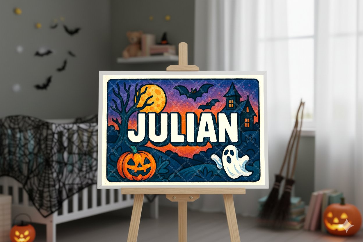 Personalized name art for Julian