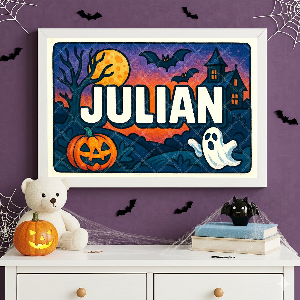 Personalized name art for Julian