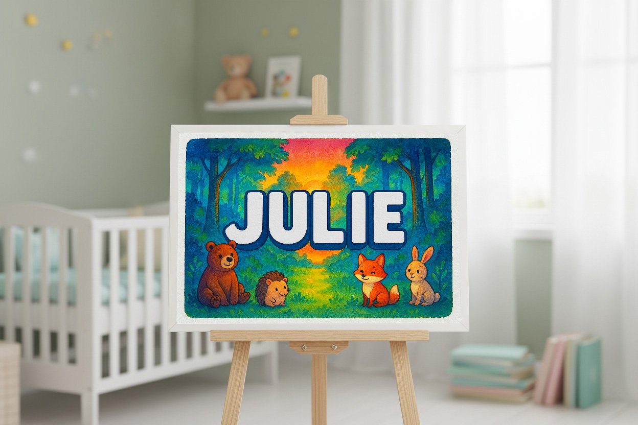 Personalized name art for Julie