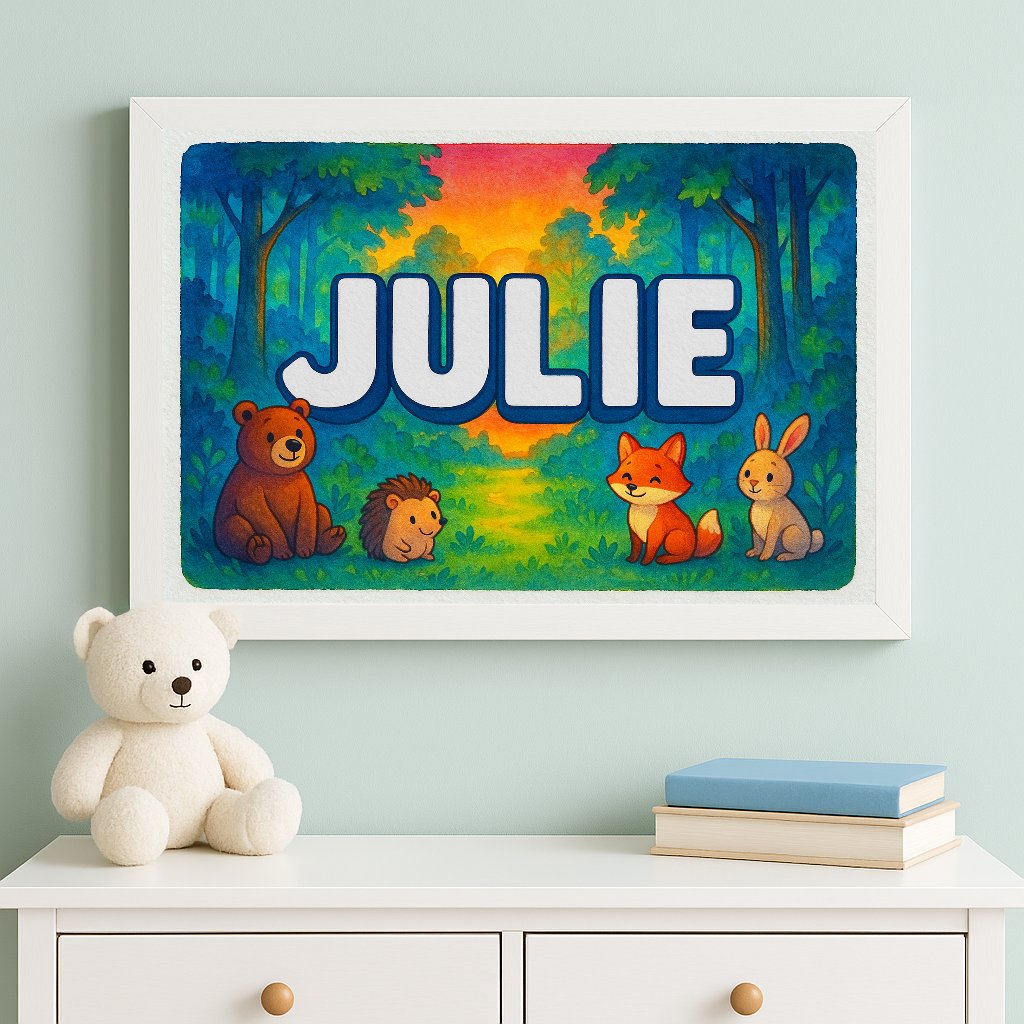 Personalized name art for Julie