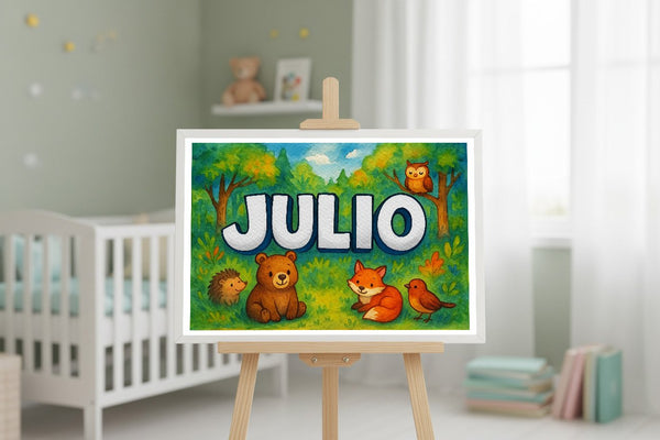 Julio’s Personalized Forest Friends Art