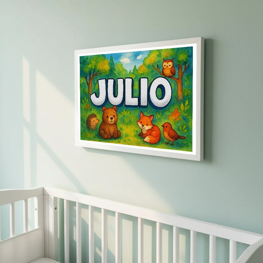 Personalized name art for Julio