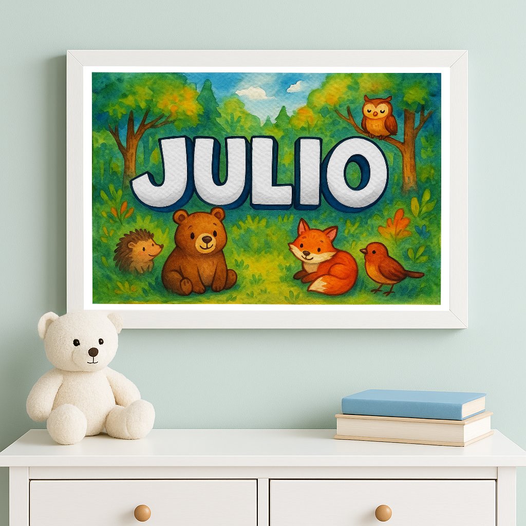 Personalized name art for Julio