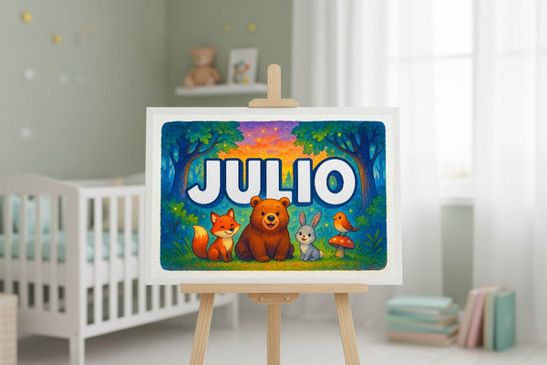 Julio’s Personalized Forest Friends Art