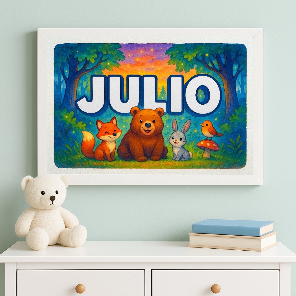 Personalized name art for Julio