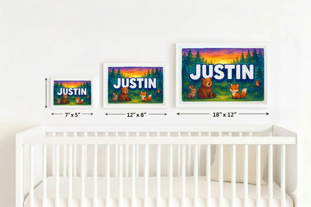 Personalized name art for Justin